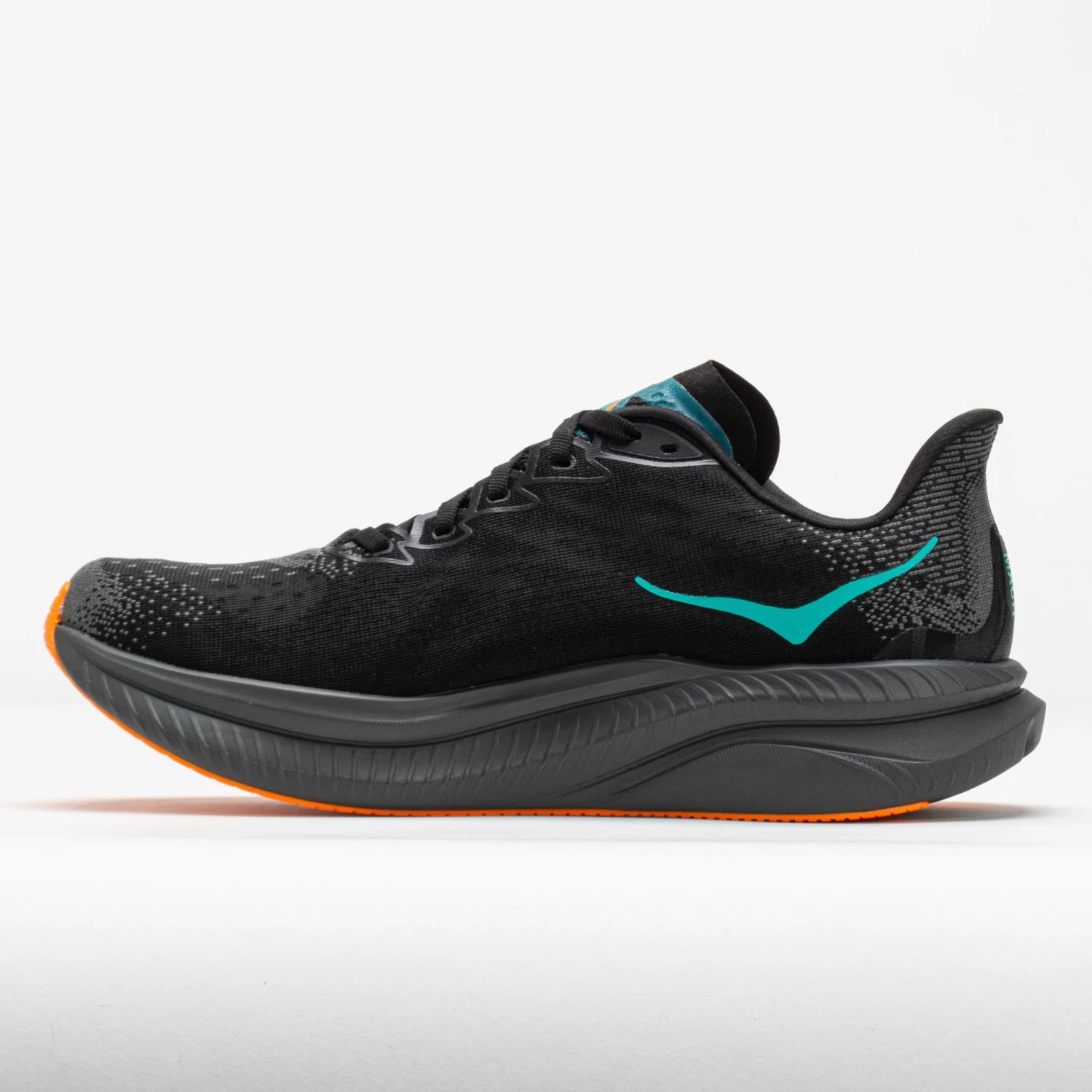 HOKA Mach 6 Men's Black/Electric Tangerine 2 HOKA Mach 6 Men's Black/Electric Tangerine - Image 2
