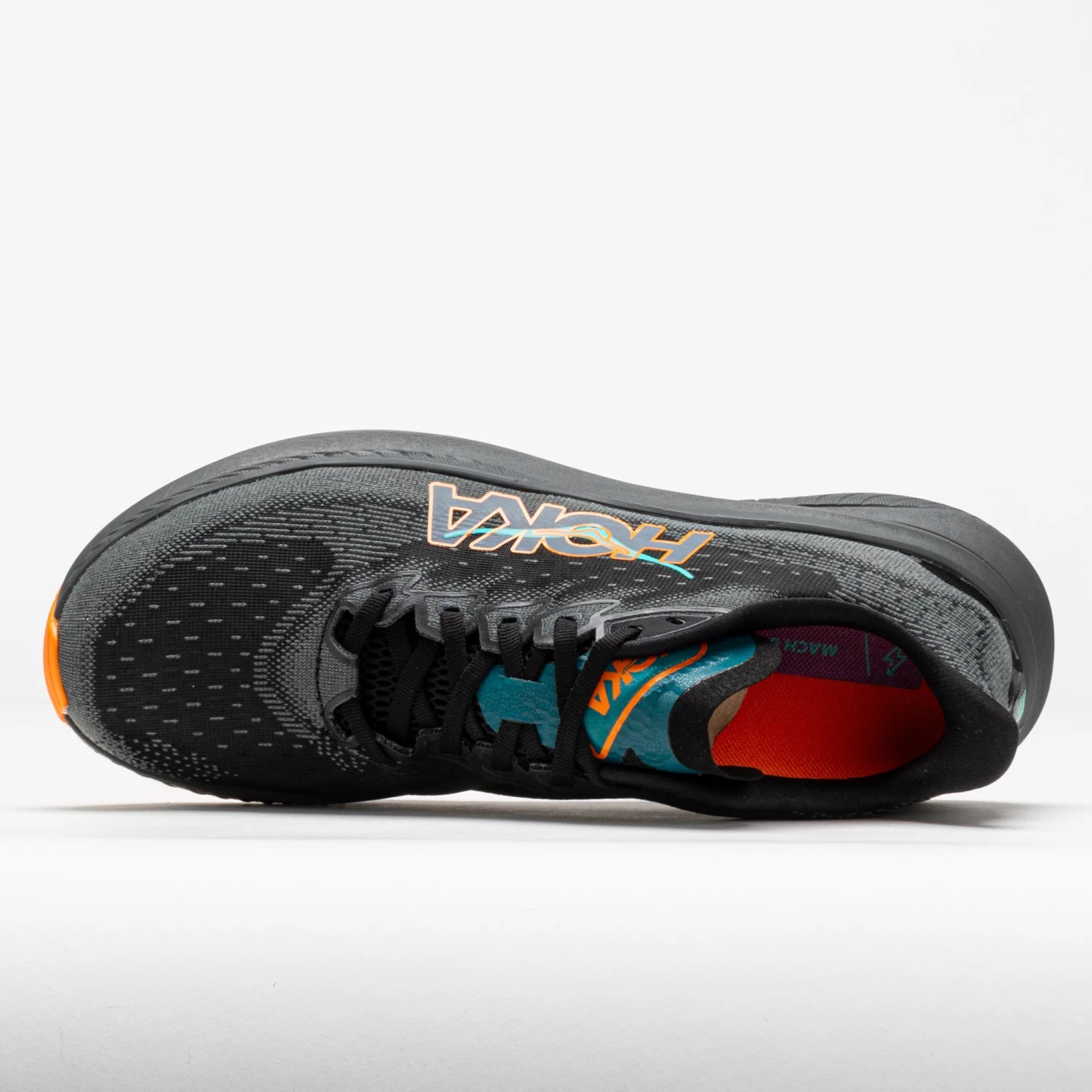 HOKA Mach 6 Men's Black/Electric Tangerine 4 HOKA Mach 6 Men's Black/Electric Tangerine - Image 4