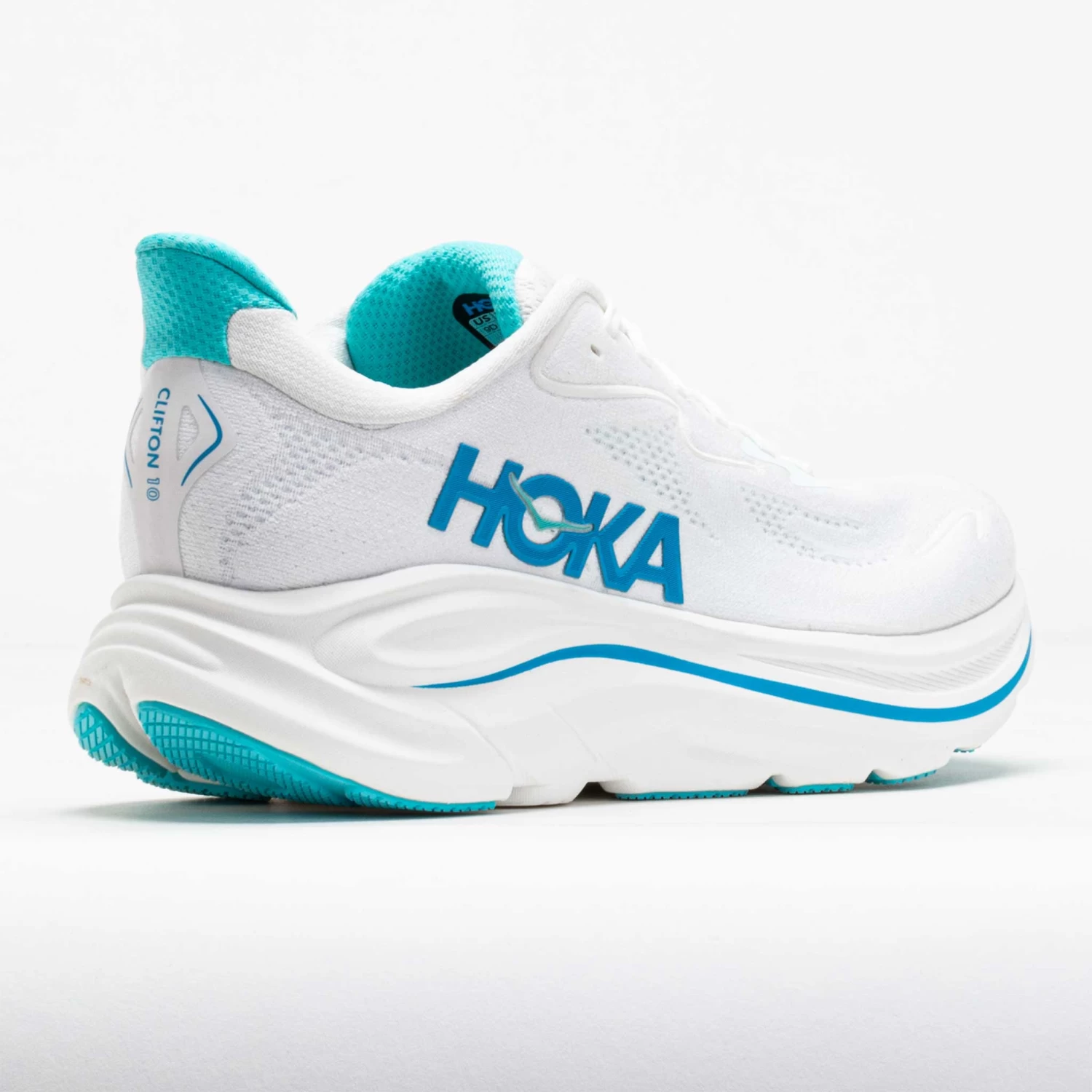 HOKA Clifton 10 Men's White/Skyward Blue 6 HOKA Clifton 10 Men's White/Skyward Blue - Image 6