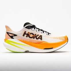 HOKA Mach X 3 Men's White/Neon Tangerine