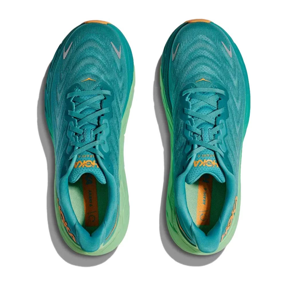 Hoka Men's Arahi 6 Running Shoe - Ocean Mist/Lime Glow - Regular (D) 4 Hoka Men's Arahi 6 Running Shoe - Ocean Mist/Lime Glow - Regular (D) - Image 4