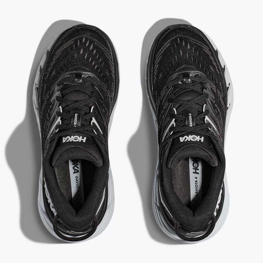 Hoka Women's Gaviota 4 Running Shoe - Black/White - Wide (D) 3 Hoka Women's Gaviota 4 Running Shoe - Black/White - Wide (D) - Image 3