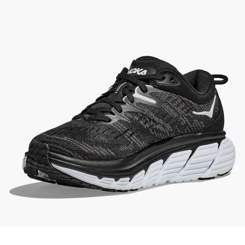 Hoka Women's Gaviota 4 Running Shoe - Black/White - Wide (D) 2 Hoka Women's Gaviota 4 Running Shoe - Black/White - Wide (D) - Image 2