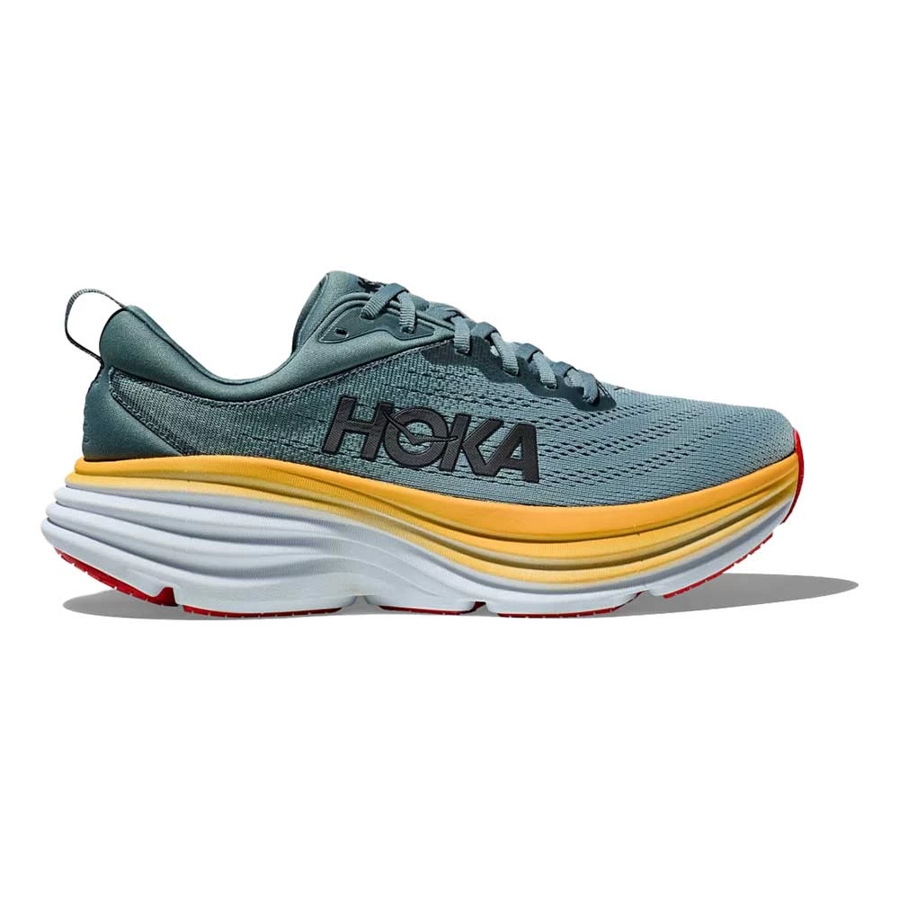 Hoka Men's Bondi 8 Running Shoe- Goblin Blue/Mountain Spring- Extra Wide (4E) 1 Hoka Men's Bondi 8 Running Shoe- Goblin Blue/Mountain Spring- Extra Wide (4E)