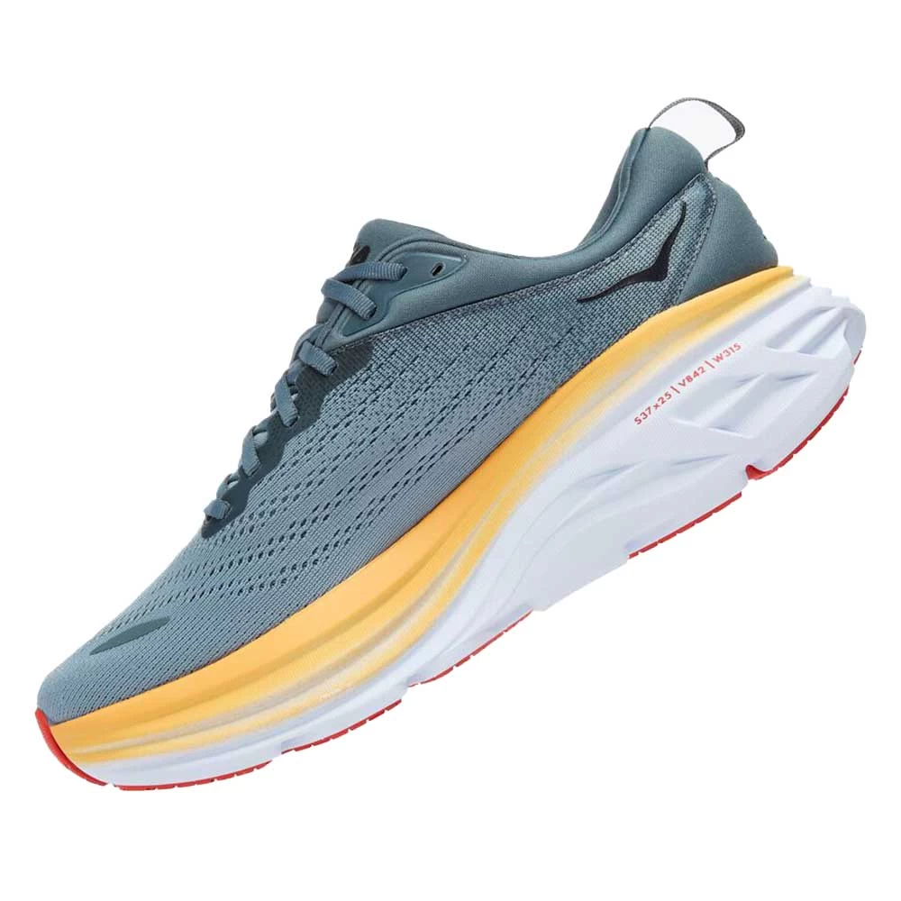 Hoka Men's Bondi 8 Running Shoe- Goblin Blue/Mountain Spring- Extra Wide (4E) 5 Hoka Men's Bondi 8 Running Shoe- Goblin Blue/Mountain Spring- Extra Wide (4E) - Image 5