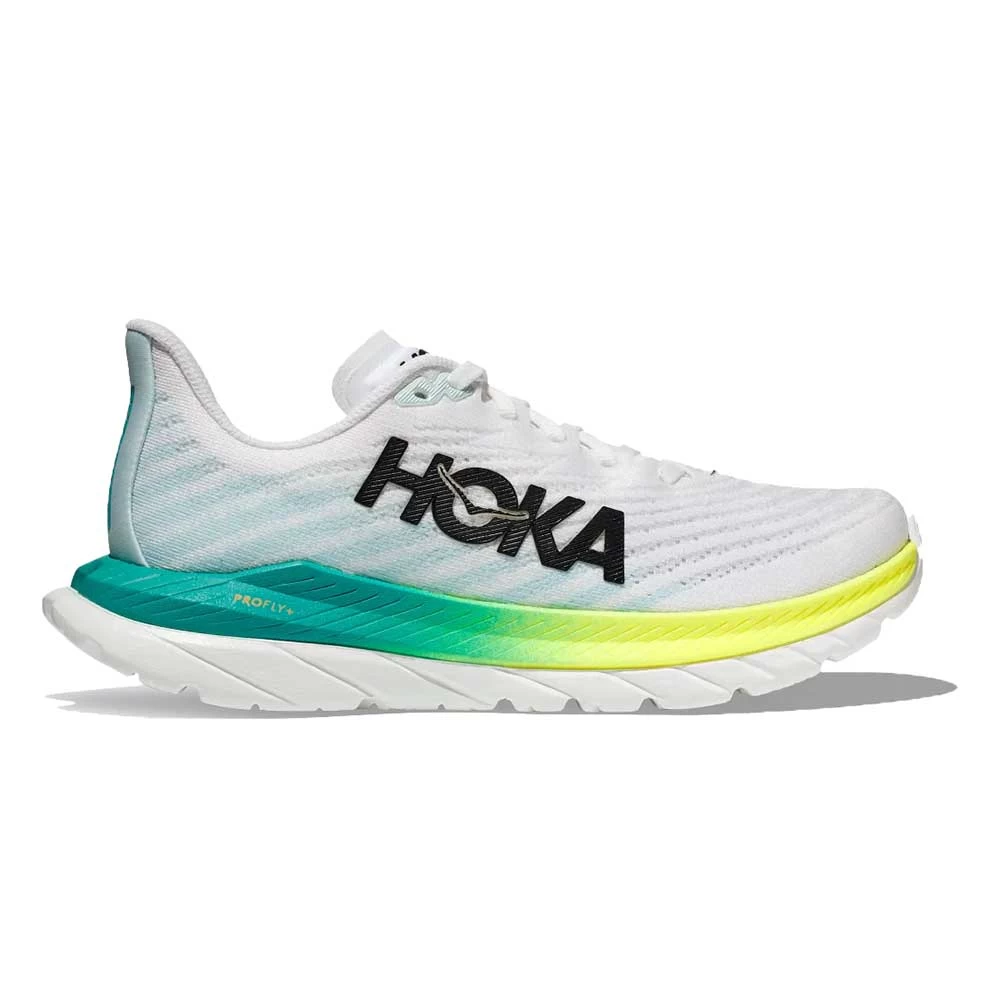 Hoka Men's Mach 5 Running Shoe - White/Blue Glass - Regular (D) 1 Hoka Men's Mach 5 Running Shoe - White/Blue Glass - Regular (D)