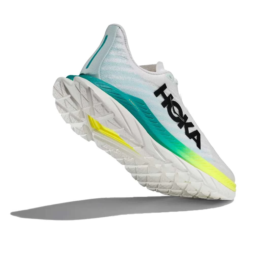 Hoka Men's Mach 5 Running Shoe - White/Blue Glass - Regular (D) 3 Hoka Men's Mach 5 Running Shoe - White/Blue Glass - Regular (D) - Image 3