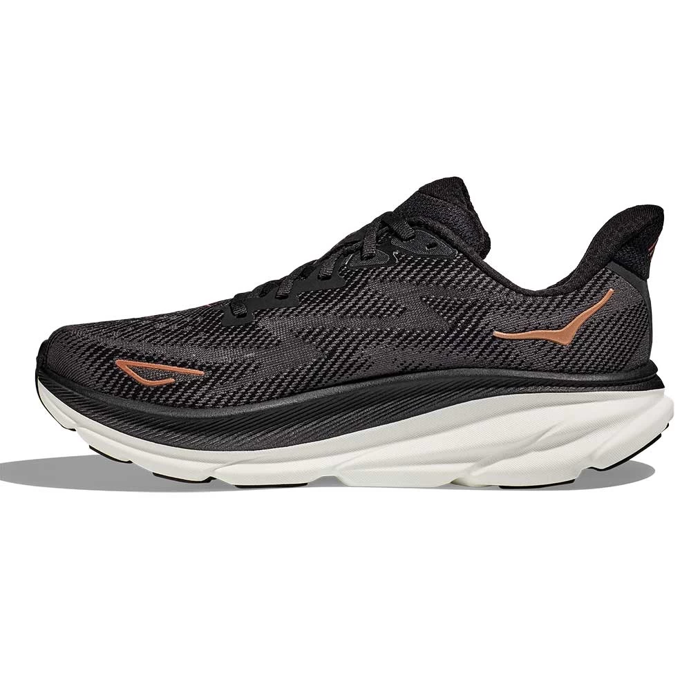Hoka Women's Clifton 9 Running Shoe - Black/Copper - Wide (D) 4 Hoka Women's Clifton 9 Running Shoe - Black/Copper - Wide (D) - Image 4