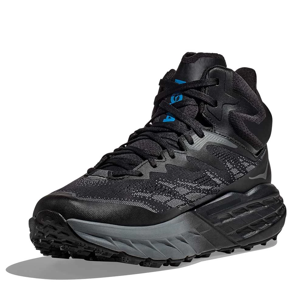 Hoka Men's Speedgoat 5 Mid GTX Running Shoe - Black/Black 3 Hoka Men's Speedgoat 5 Mid GTX Running Shoe - Black/Black - Image 3