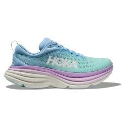 Hoka Women's Bondi 8 Running Shoe - Airy Blue/Sunlit Ocean - Wide (D)