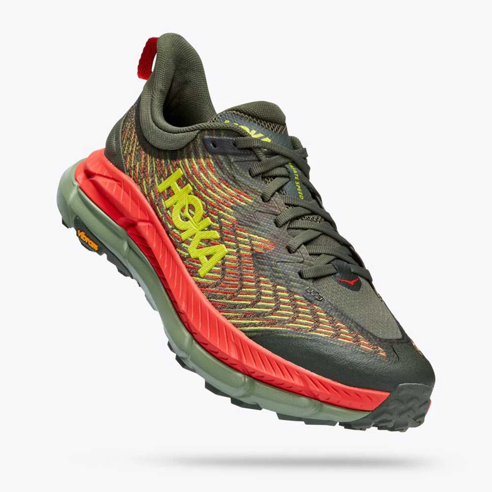 Hoka Men's Mafate Speed 4 Trail Shoe - Thyme/Fiesta- Regular (D) 3 Hoka Men's Mafate Speed 4 Trail Shoe - Thyme/Fiesta- Regular (D) - Image 3