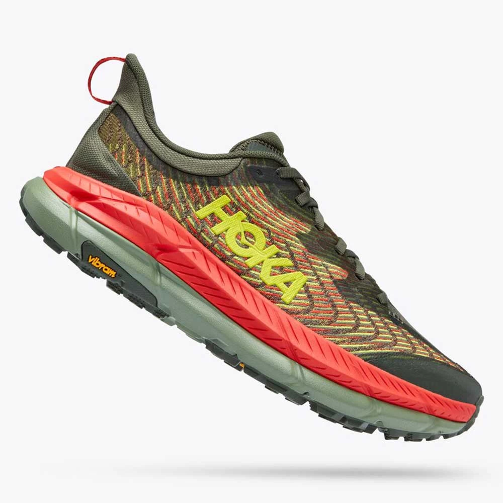 Hoka Men's Mafate Speed 4 Trail Shoe - Thyme/Fiesta- Regular (D) 2 Hoka Men's Mafate Speed 4 Trail Shoe - Thyme/Fiesta- Regular (D) - Image 2