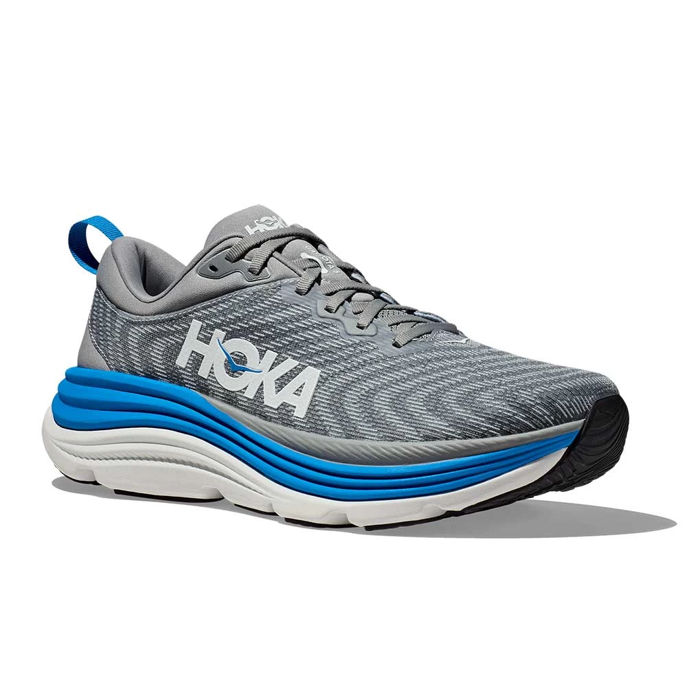 Hoka Men's Gaviota 5 Running Shoe - Limestone/Diva Blue - Wide (2E) 2 Hoka Men's Gaviota 5 Running Shoe - Limestone/Diva Blue - Wide (2E) - Image 2
