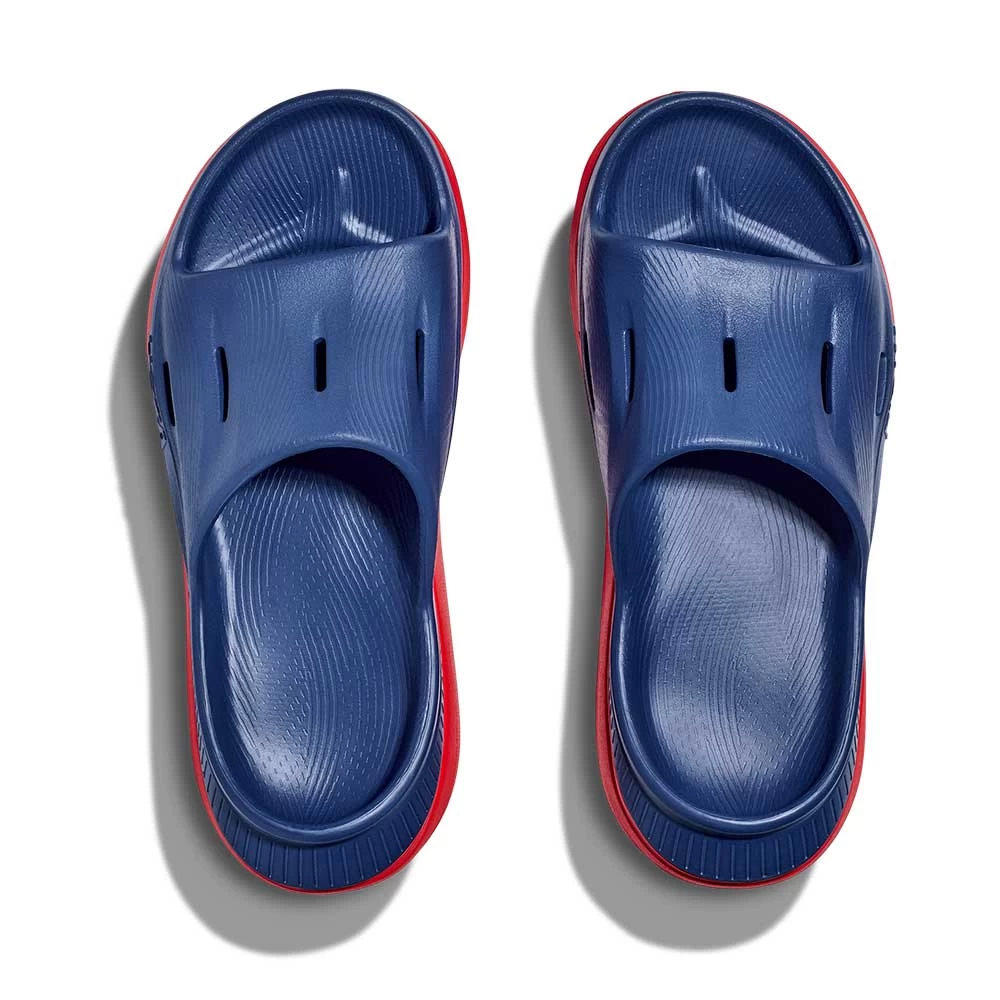 Hoka Unisex Ora Recovery Slide 3 - Bellwether Blue/Red Alert - Regular (D) 6 Hoka Unisex Ora Recovery Slide 3 - Bellwether Blue/Red Alert - Regular (D) - Image 6