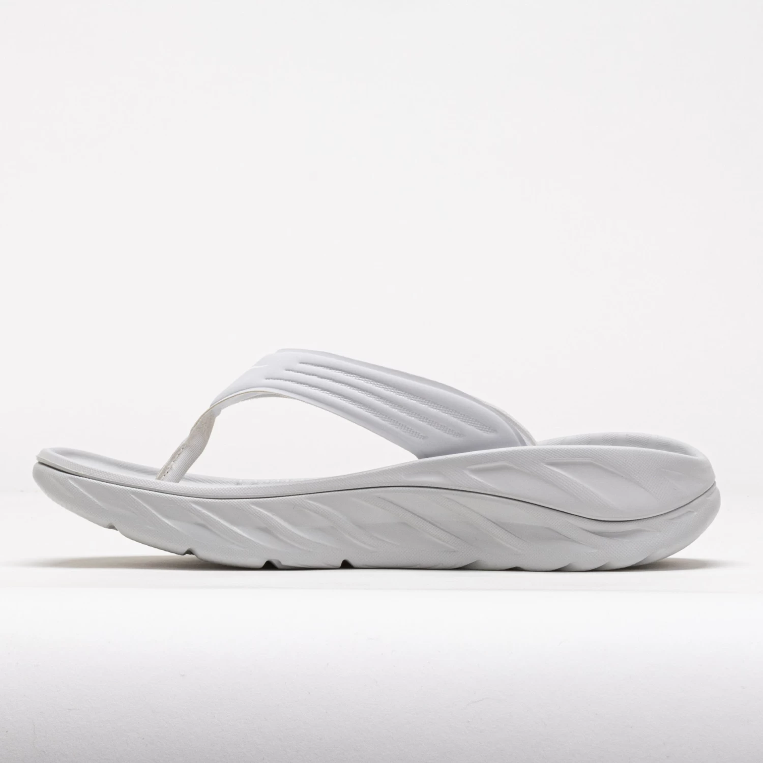 HOKA Ora Recovery Flip Men's Lunar Rock/White 3 HOKA Ora Recovery Flip Men's Lunar Rock/White - Image 3