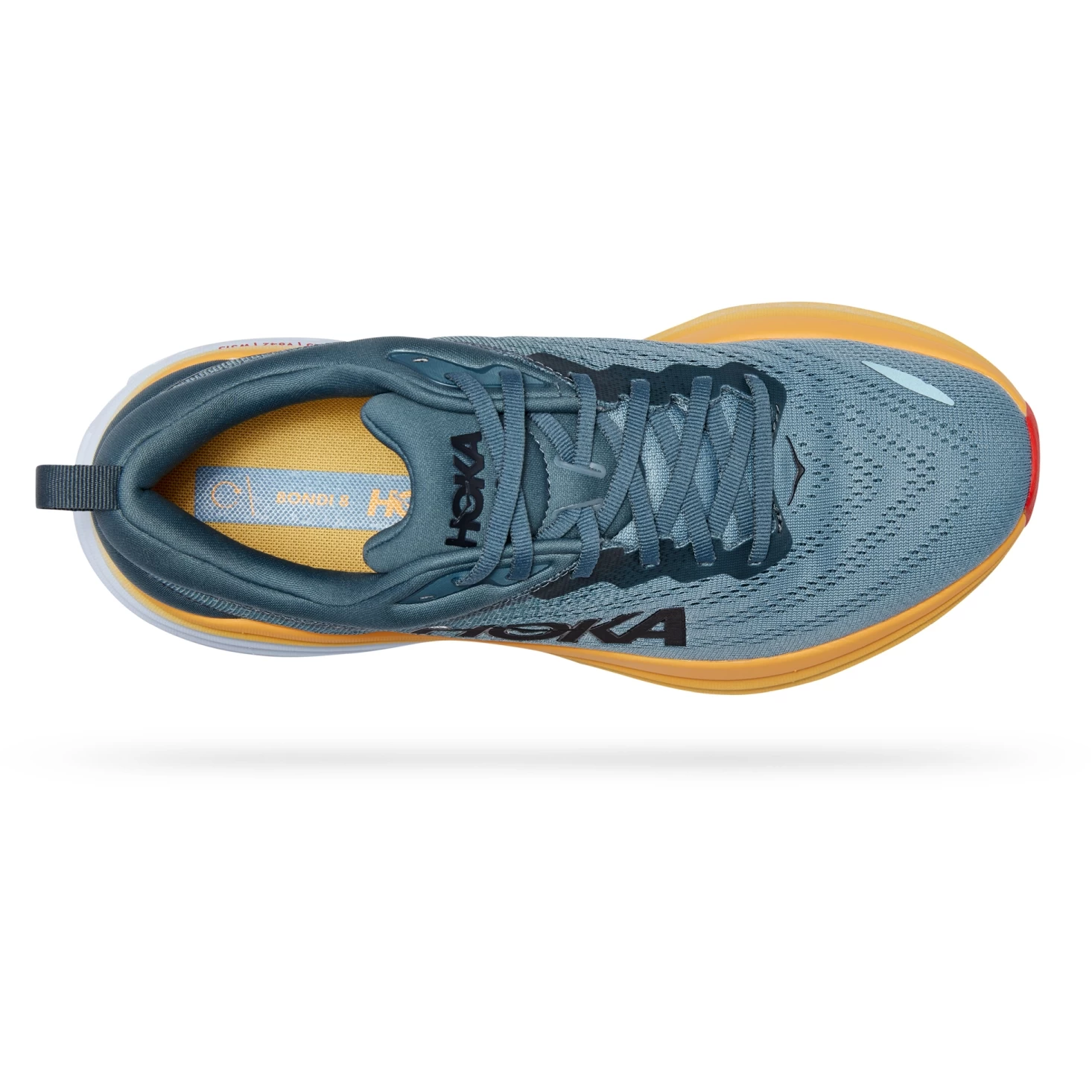Hoka Bondi 8 X-Wide Running Shoes - Goblin Blue / Mountain Spring 5 Hoka Bondi 8 X-Wide Running Shoes - Goblin Blue / Mountain Spring - Image 5