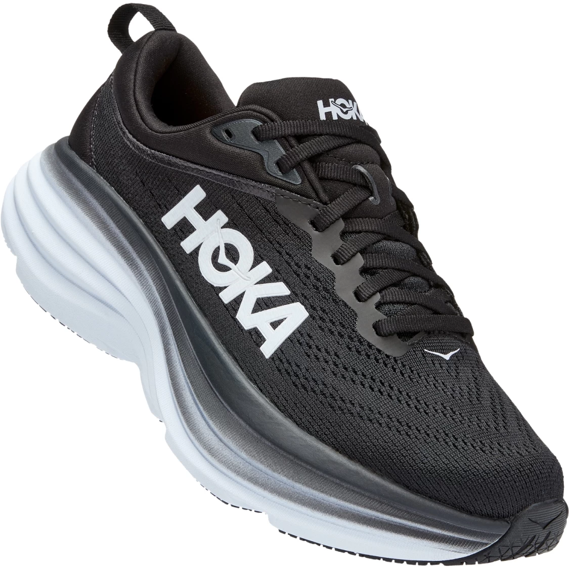 Hoka Bondi 8 Wide Running Shoes Women - Black / White 1 Hoka Bondi 8 Wide Running Shoes Women - Black / White
