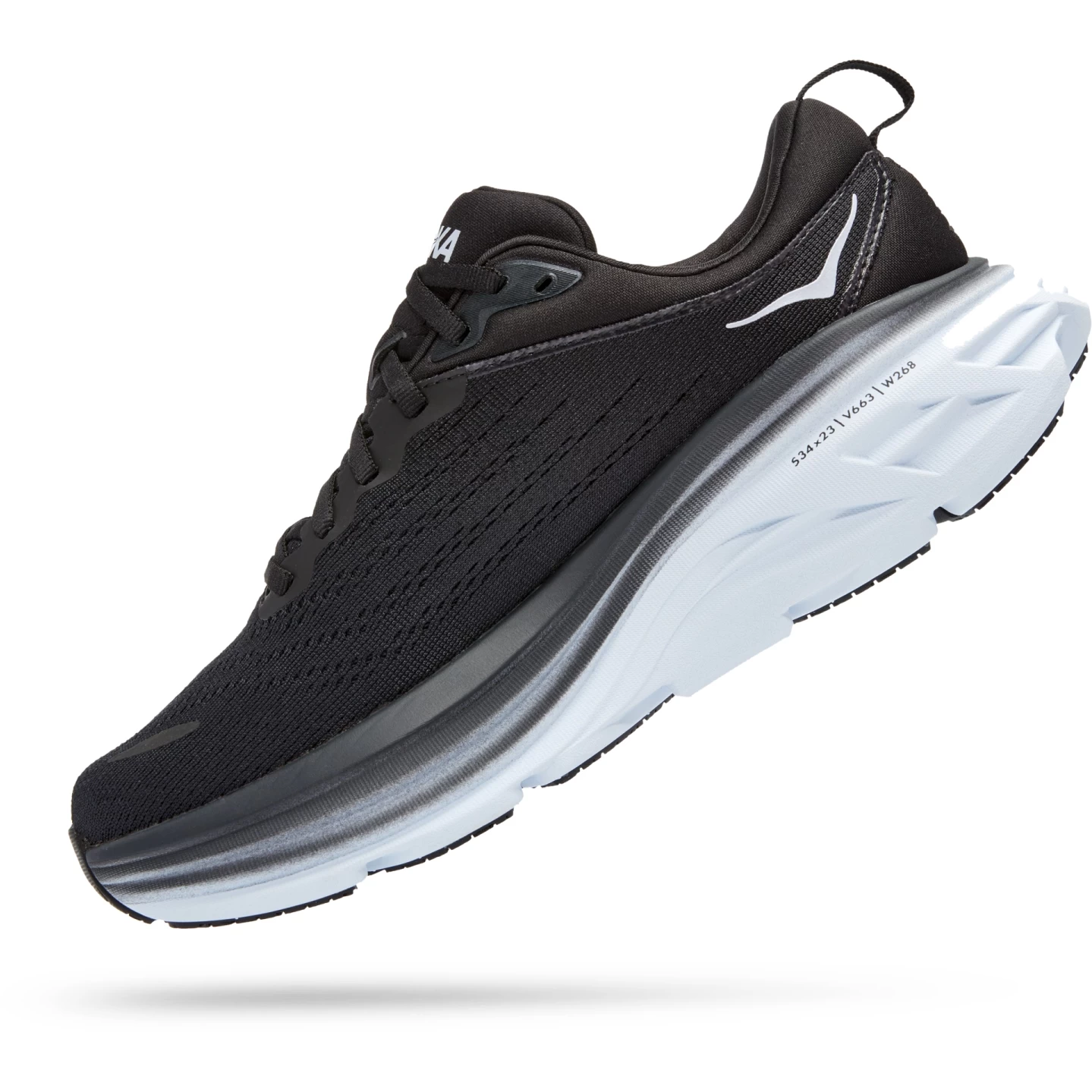 Hoka Bondi 8 Running Shoes Women - Black / White 4 Hoka Bondi 8 Running Shoes Women - Black / White - Image 4