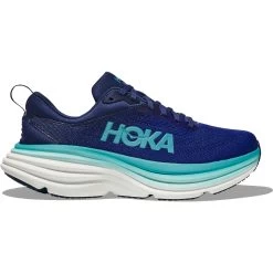 Hoka Bondi 8 Running Shoes Women - Bellwether Blue / Evening Sky -Hoka hoka bondi 8 womens running shoes bellwether blue evening sky 8 1502140