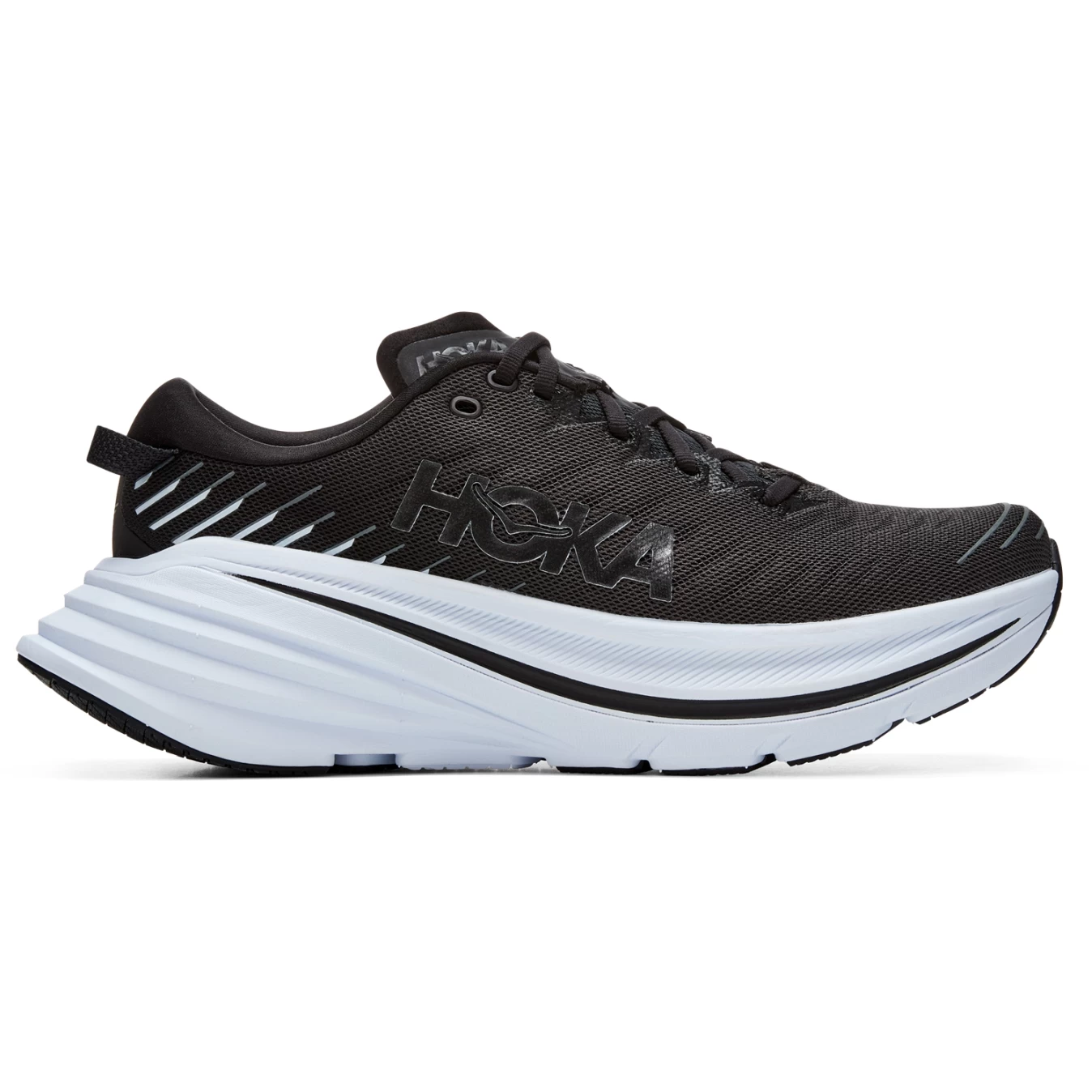 Hoka Bondi X Running Shoes - Black / White 5 Hoka Bondi X Running Shoes - Black / White - Image 5
