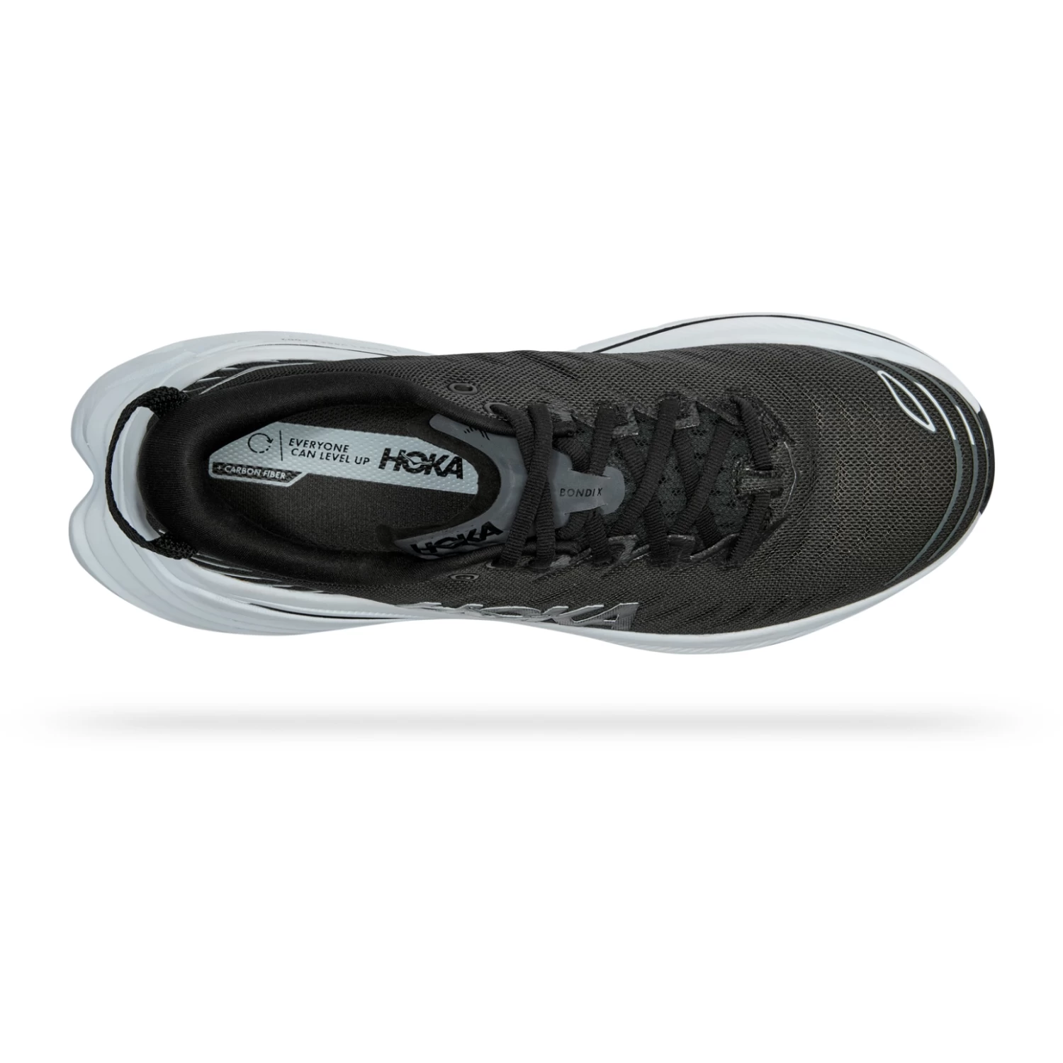 Hoka Bondi X Running Shoes - Black / White 7 Hoka Bondi X Running Shoes - Black / White - Image 7