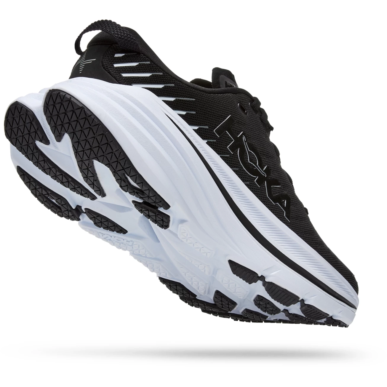 Hoka Bondi X Running Shoes - Black / White 2 Hoka Bondi X Running Shoes - Black / White - Image 2