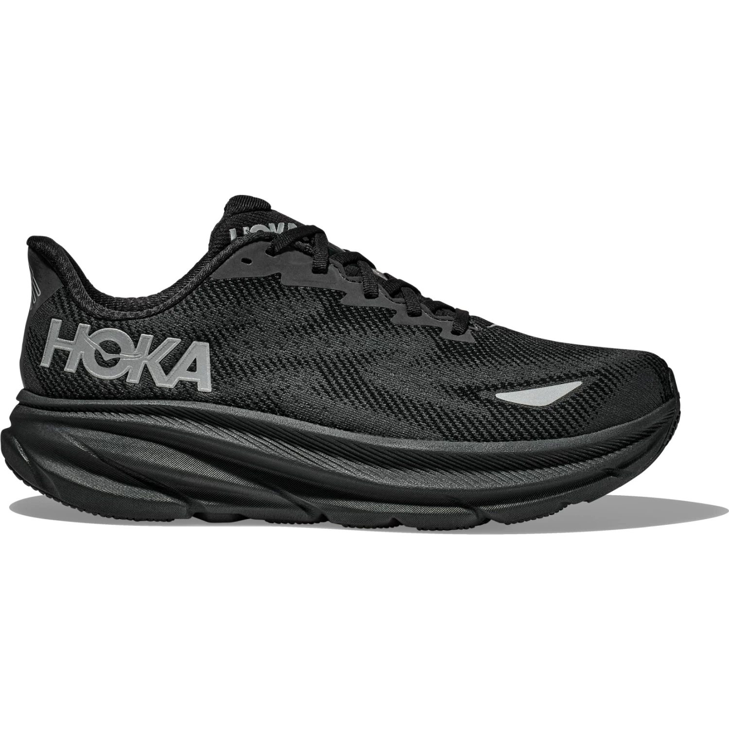 Hoka Clifton 9 GTX Women's Running Shoes - Black / Black 4 Hoka Clifton 9 GTX Women's Running Shoes - Black / Black - Image 4