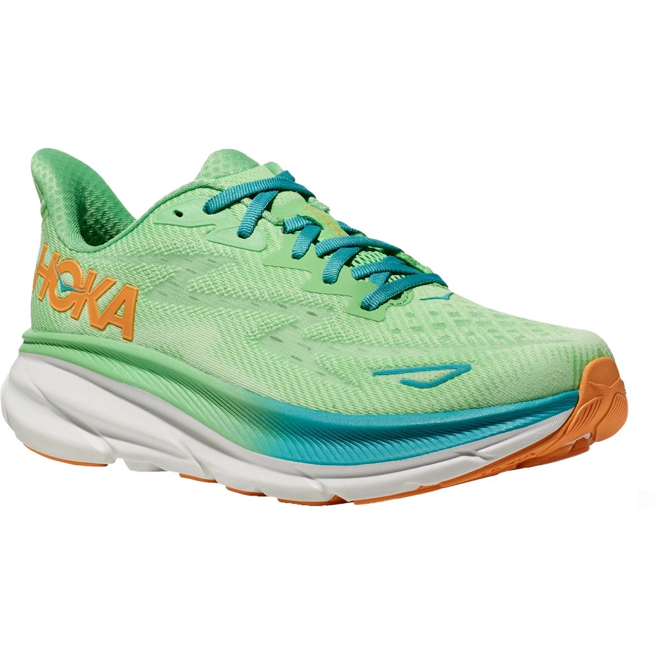 Hoka Clifton 9 Running Shoes Men - Zest / Lime Glow 1 Hoka Clifton 9 Running Shoes Men - Zest / Lime Glow