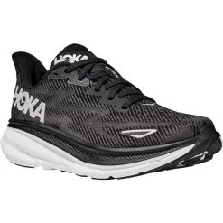 Hoka Clifton 9 Wide Running Shoes Women - Black / White