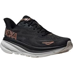 Hoka Clifton 9 Running Shoes Women - Black / Rose Gold