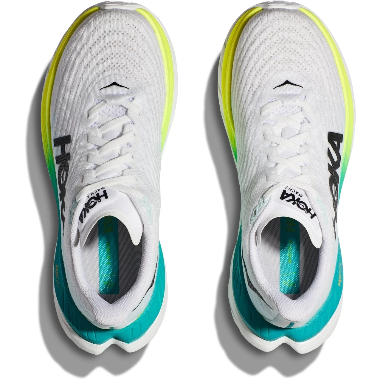 Hoka Mach 5 Wide Running Shoes - White / Blue Glass 7 Hoka Mach 5 Wide Running Shoes - White / Blue Glass - Image 7