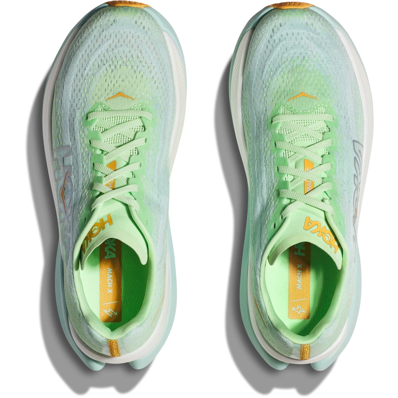 Hoka Mach X Running Shoes Women - Lime Glow / Sunlit Ocean 7 Hoka Mach X Running Shoes Women - Lime Glow / Sunlit Ocean - Image 7