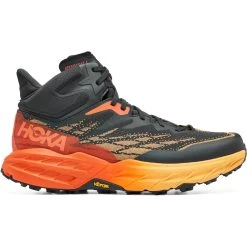 Hoka Speedgoat 5 Mid GTX Running Shoes - Blue Graphite / Amber Yellow -Hoka hoka speedgoat 5 mid gtx hiking shoes blue graphite amber yellow 4 1240520