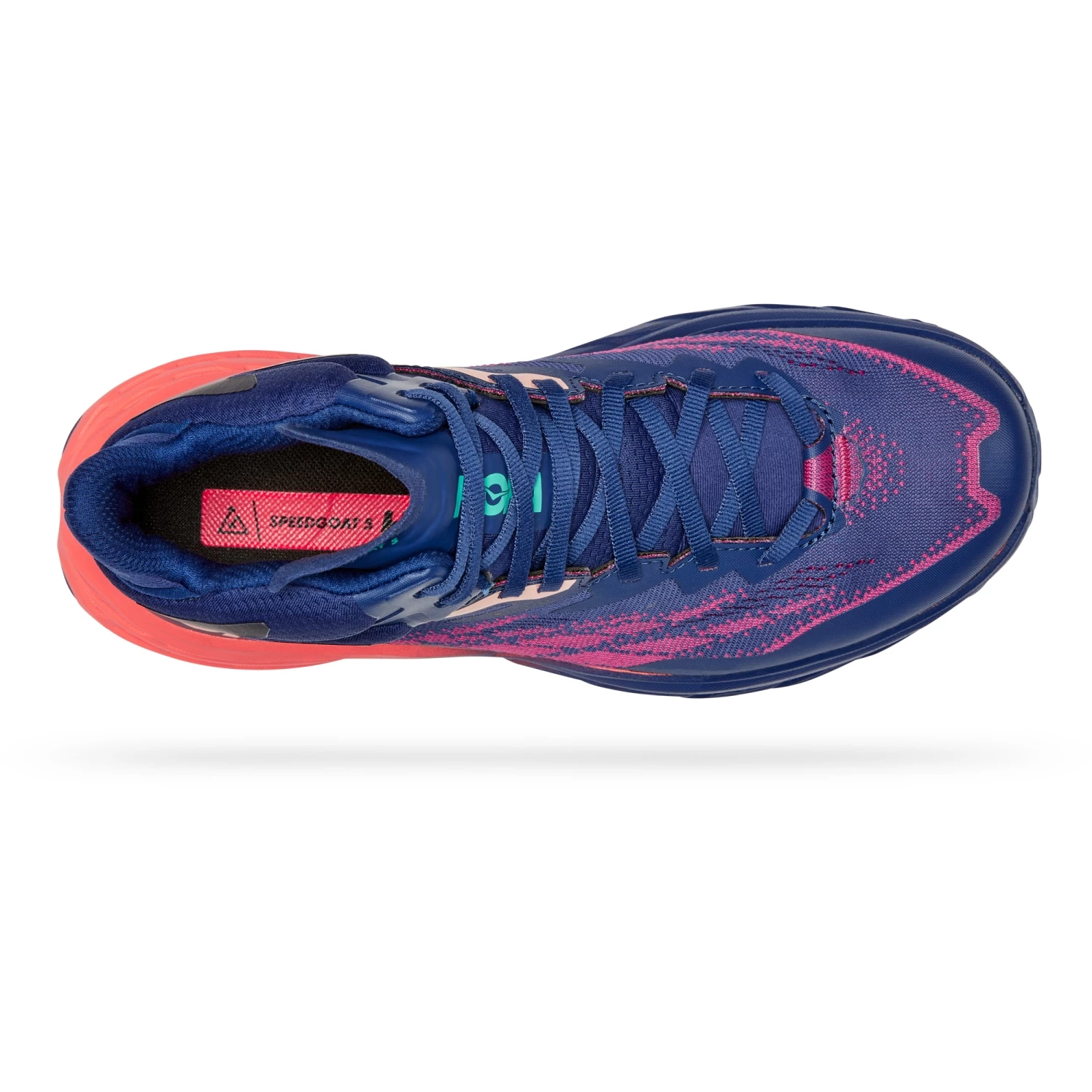 Hoka Speedgoat 5 Mid GTX Women's Running Shoes - Bellwether Blue / Camellia 7 Hoka Speedgoat 5 Mid GTX Women's Running Shoes - Bellwether Blue / Camellia - Image 7
