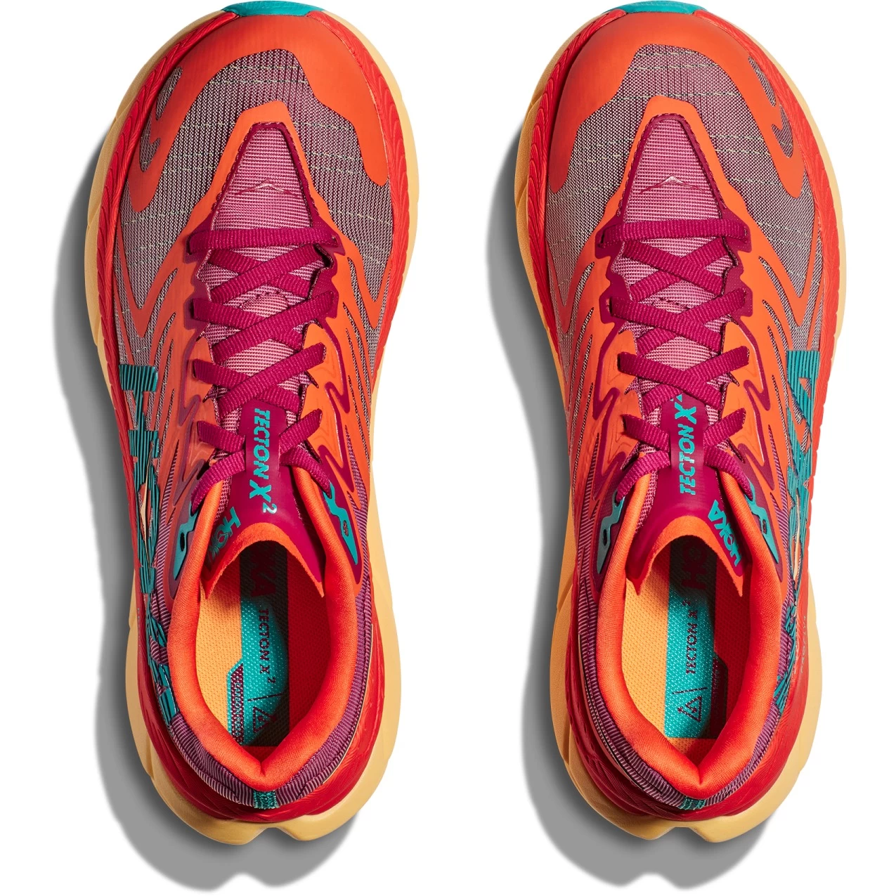 Hoka Tecton X 2 Women's Running Shoes - Cherries Jubilee / Flame 3 Hoka Tecton X 2 Women's Running Shoes - Cherries Jubilee / Flame - Image 3