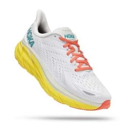 Hoka Men's Clifton 8 Running Shoe - Blanc De Blanc/Illuminating— Regular (D) -Hoka opplanet hoka one one clifton 8 road running shoes mens blanc de blanc illuminating 16d 1119393 bdbi 16d main